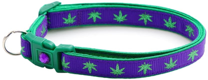 Marijuana Leaves - Breakaway Cat Collar