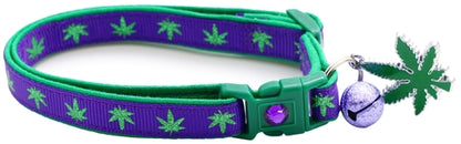 Marijuana Leaves - Breakaway Cat Collar