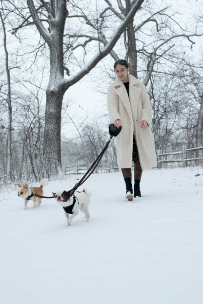 Bonne et Filou: Bundle Shearling Fur Grip + Rope Leash for Dogs