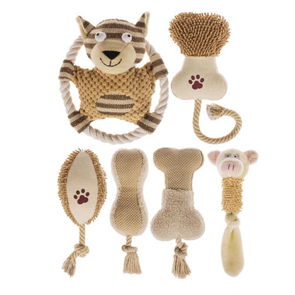 6-Pack Adorable Dog Plush Toys