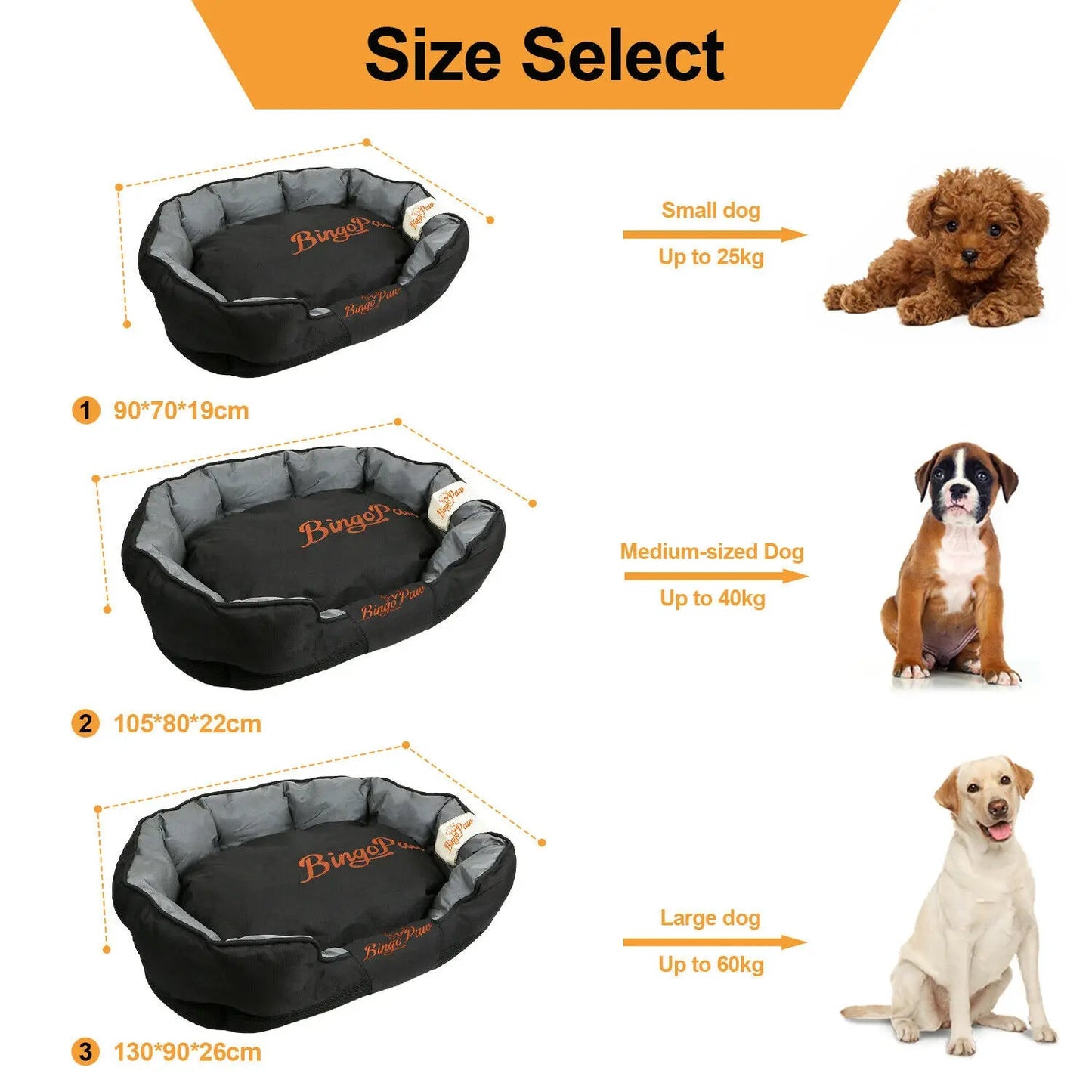 Waterproof XXL Orthopedic Pet Sofa Bed