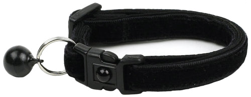 Soft Black Velvet Cat Collar