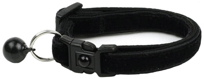 Soft Black Velvet Cat Collar