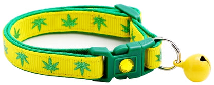 Marijuana Leaves - Breakaway Cat Collar