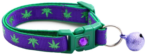Marijuana Leaves - Breakaway Cat Collar