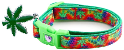 Marijuana Leaves - Breakaway Cat Collar