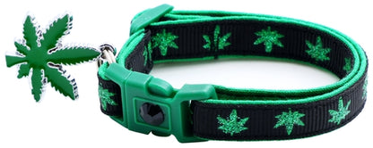 Marijuana Leaves - Breakaway Cat Collar