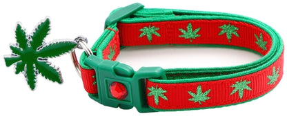 Marijuana Leaves - Breakaway Cat Collar
