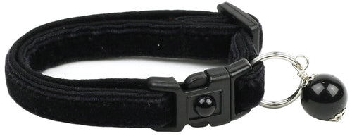 Soft Black Velvet Cat Collar