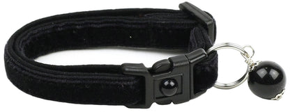 Soft Black Velvet Cat Collar