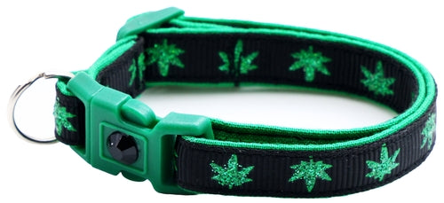 Marijuana Leaves - Breakaway Cat Collar