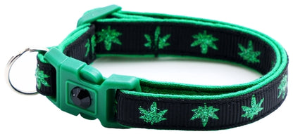 Marijuana Leaves - Breakaway Cat Collar