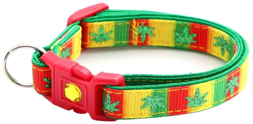 Marijuana Leaves - Breakaway Cat Collar