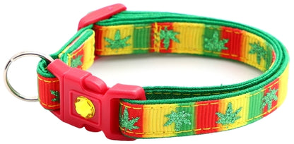 Marijuana Leaves - Breakaway Cat Collar