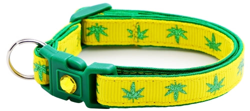 Marijuana Leaves - Breakaway Cat Collar