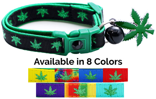Marijuana Leaves - Breakaway Cat Collar