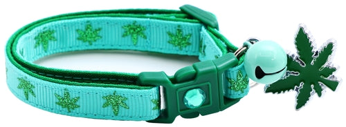 Marijuana Leaves - Breakaway Cat Collar