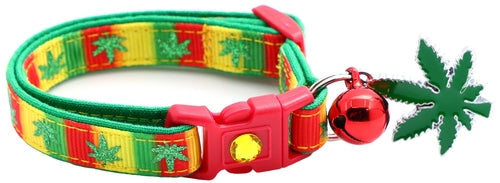 Marijuana Leaves - Breakaway Cat Collar