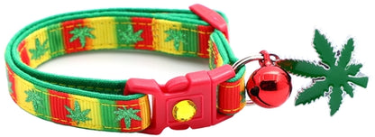 Marijuana Leaves - Breakaway Cat Collar