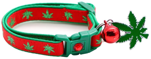 Marijuana Leaves - Breakaway Cat Collar