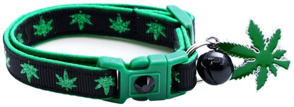 Marijuana Leaves - Breakaway Cat Collar
