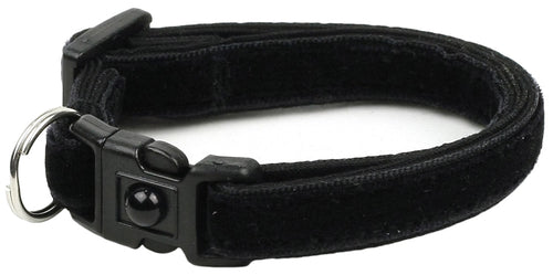 Soft Black Velvet Cat Collar