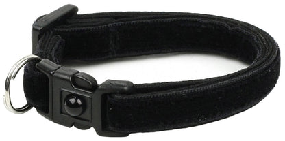 Soft Black Velvet Cat Collar