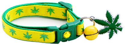 Marijuana Leaves - Breakaway Cat Collar
