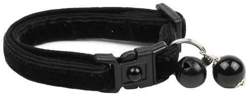 Soft Black Velvet Cat Collar