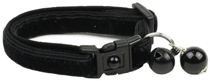 Soft Black Velvet Cat Collar