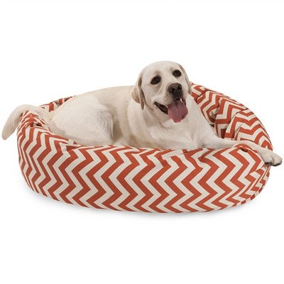MajesticPet Zig Zag Sherpa Donut Pet Bed