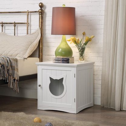 Cat House Side Table Litter Box Enclosure – Stylish Espresso Furniture from The PetRiot