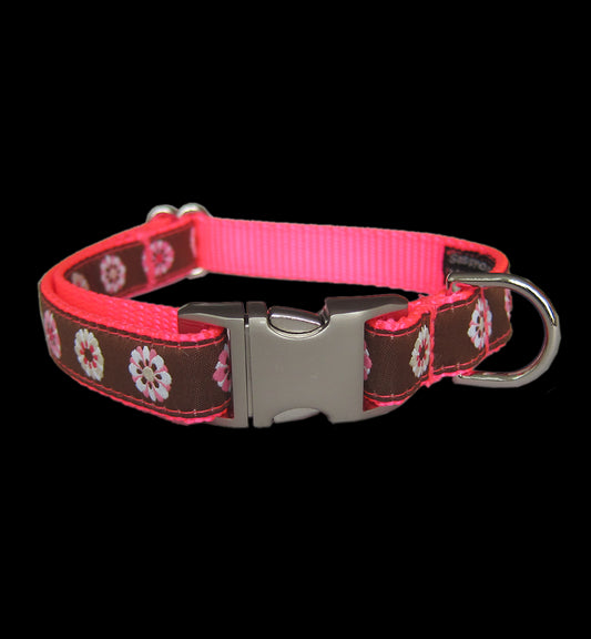 Sassy Dog Wear - Wild Flowers Pink Dog Collar