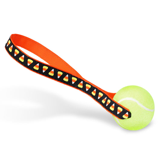 The Petriot Candy Corn Tennis Ball Toss Toy for Dogs – Safe Fetch & Tug Toy