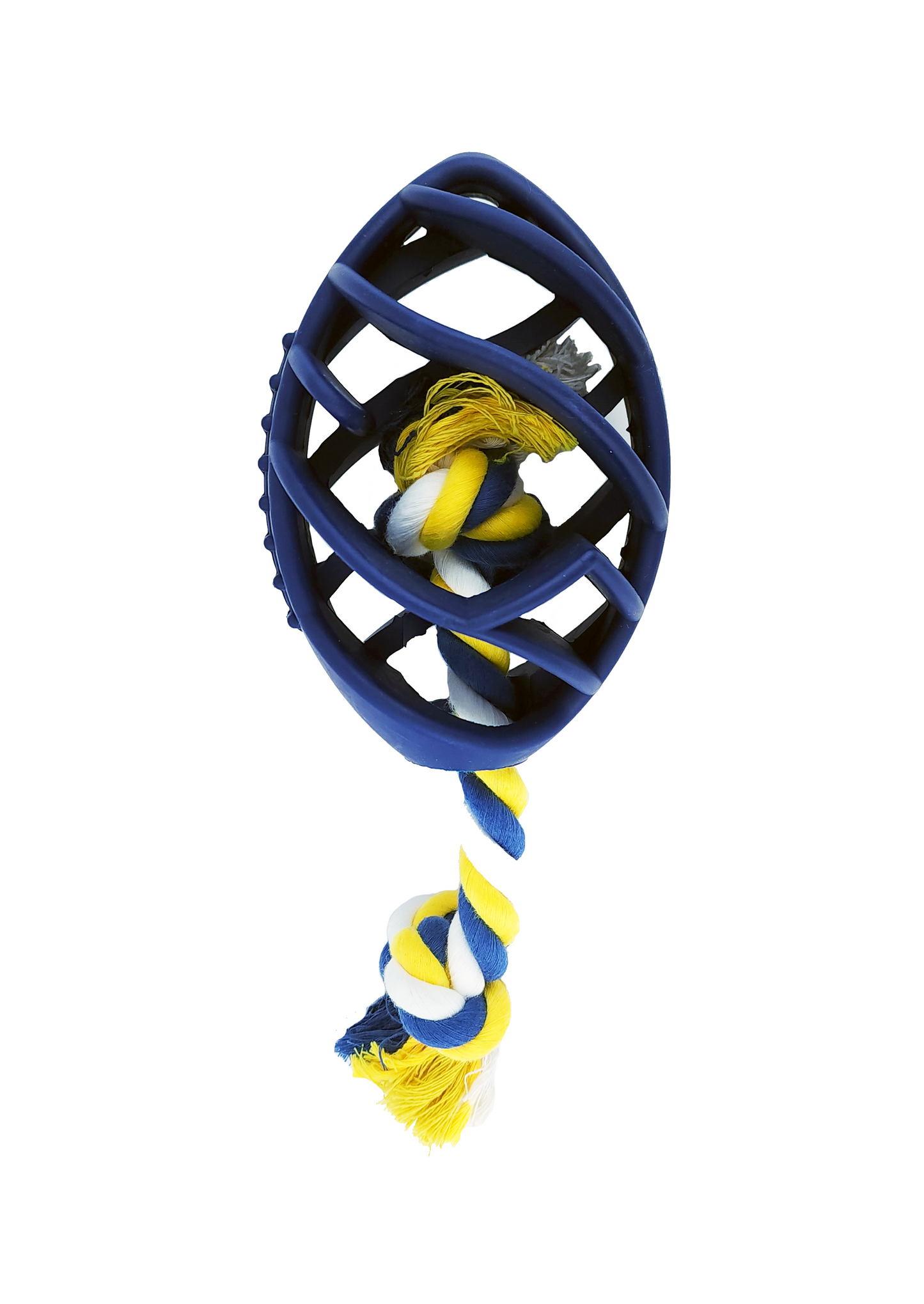 The Petriot Rubber Football Dog Chew Toy with Tug Rope – Durable Interactive Play Toy for Dogs