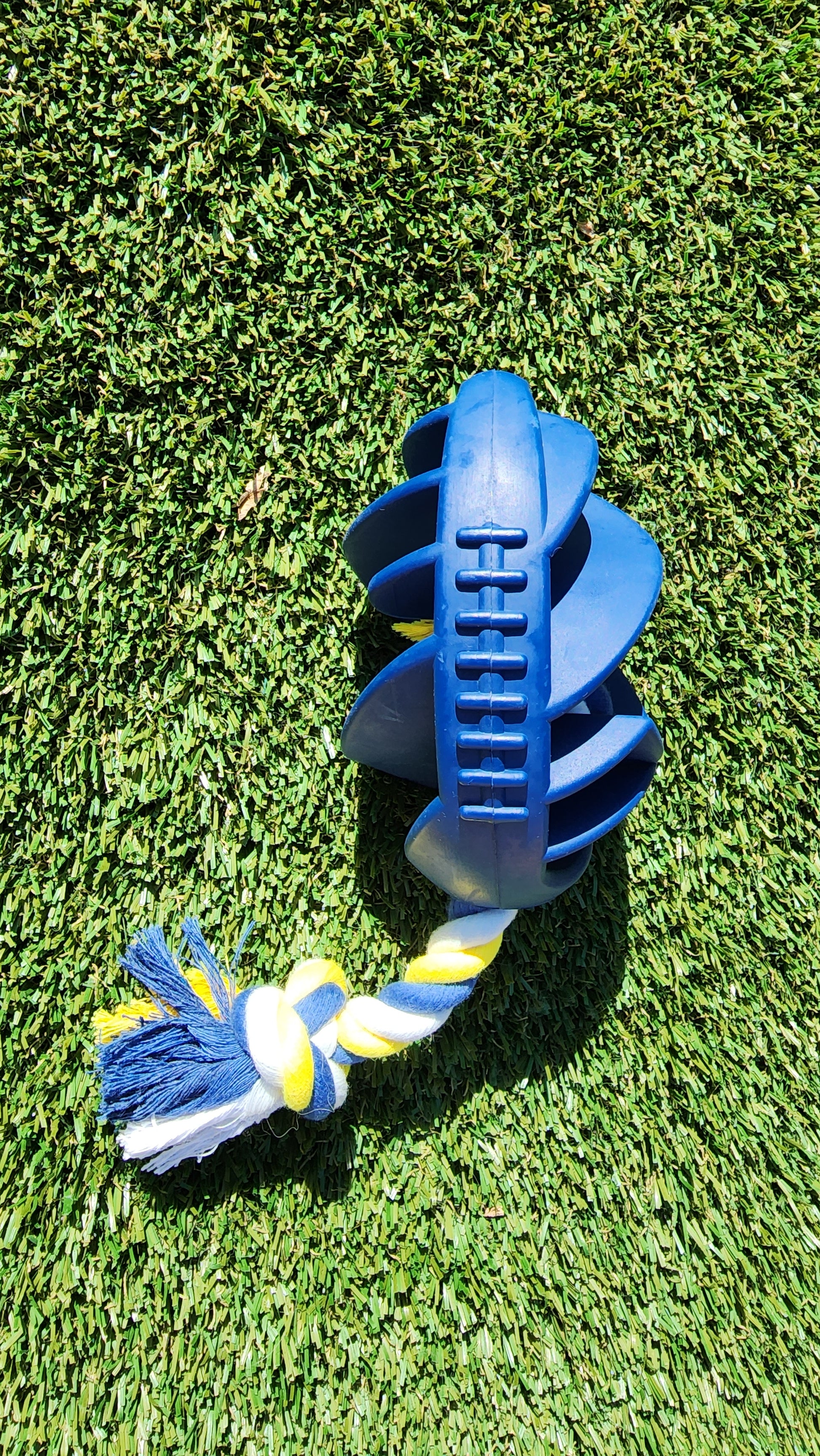 The Petriot Rubber Football Dog Chew Toy with Tug Rope – Durable Interactive Play Toy for Dogs 2