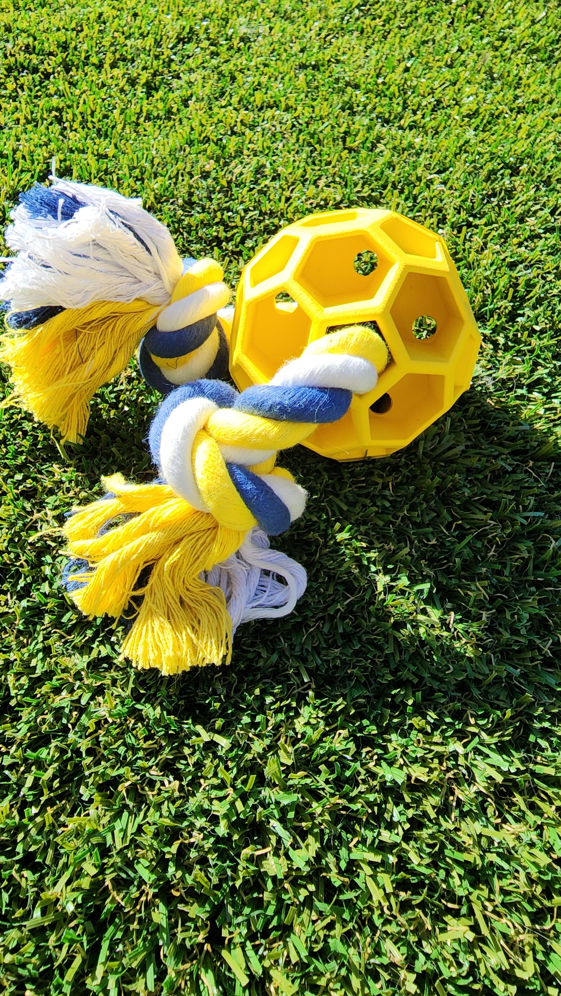 The Petriot Rubber Soccer Ball Chew Toy with Tug Rope for Dogs – Durable Interactive Play Toy