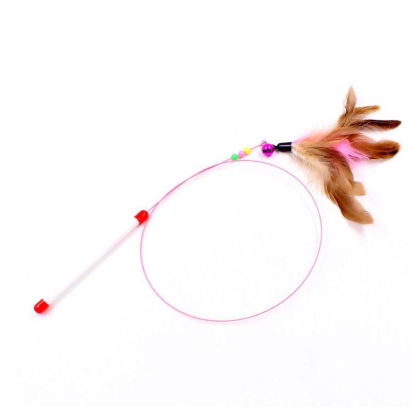 Interactive Feather Cat Teaser Stick