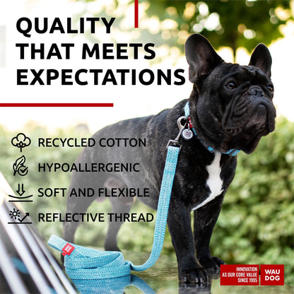 WAUDOG Recycled Cotton Dog Leash 6-10 Ft Eco Friendly