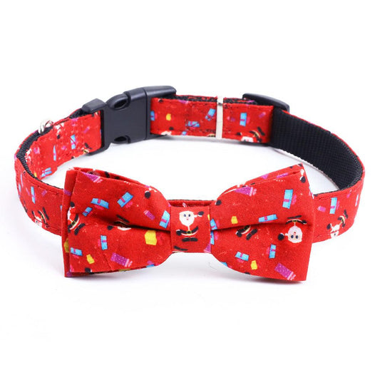 Festive Holiday Pet Bow Collar - Perfect For Christmas Celebrations!
