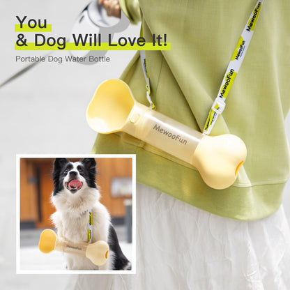 Mewoofun 2-In-1 Pet Water Bottle And Food Dispenser With Poop Bag