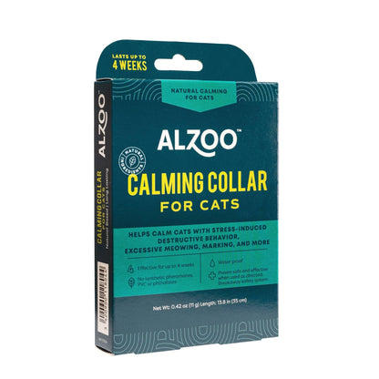 ALZOO Plant-Based Calming Collar for Cats - Stress Relief & Anxiety