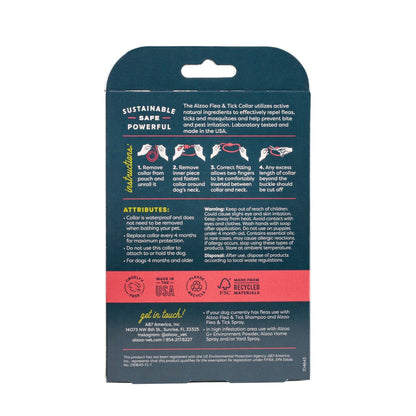 ALZOO Plant-Based Flea & Tick Collar for Large Dogs