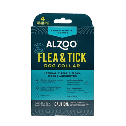 ALZOO Plant-Based Flea & Tick Collar for Medium Dogs