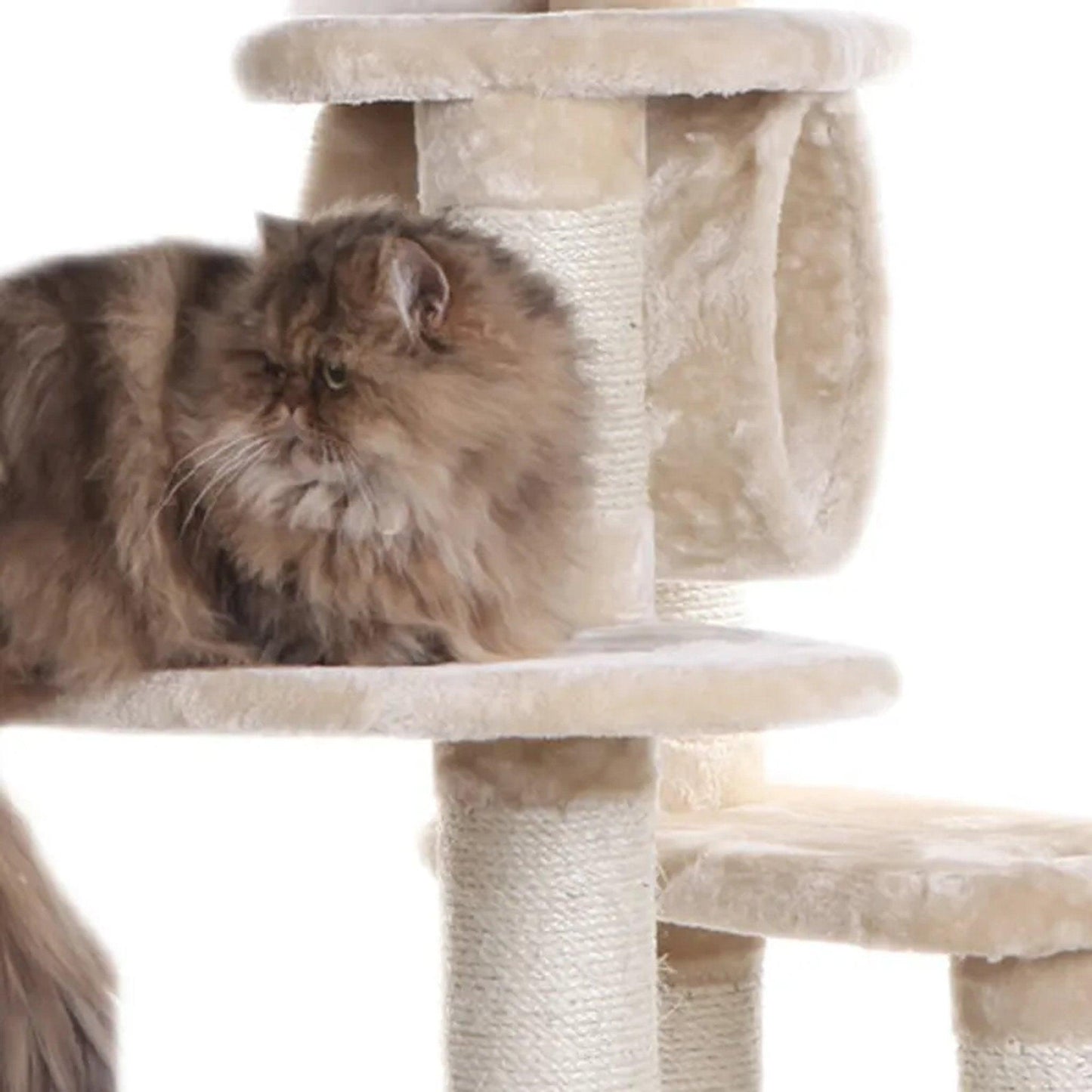 Armarkat 74" Real Wood Cat Tree with Cured Sisal and Multiple Perches