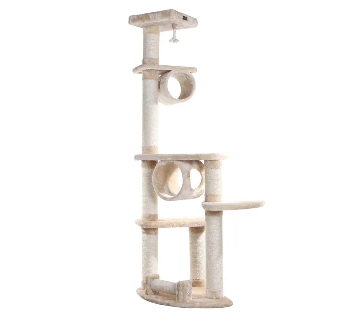 Armarkat 74" Real Wood Cat Tree with Cured Sisal and Multiple Perches