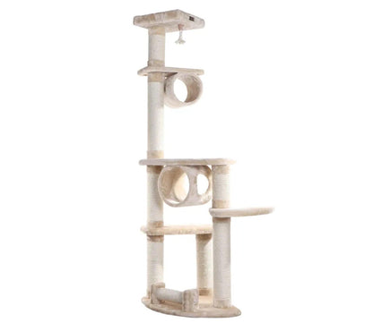 Armarkat 74" Real Wood Cat Tree with Cured Sisal and Multiple Perches