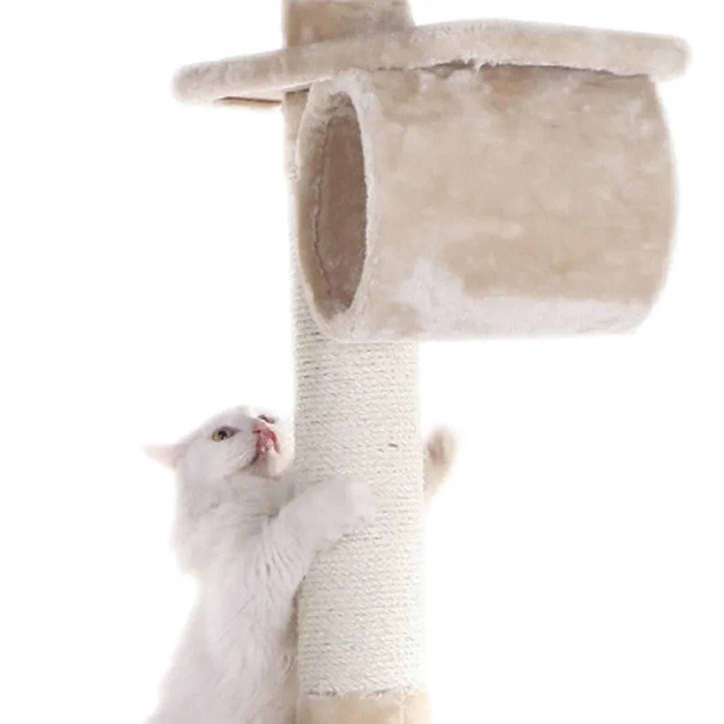 Armarkat 74" Real Wood Cat Tree with Cured Sisal and Multiple Perches