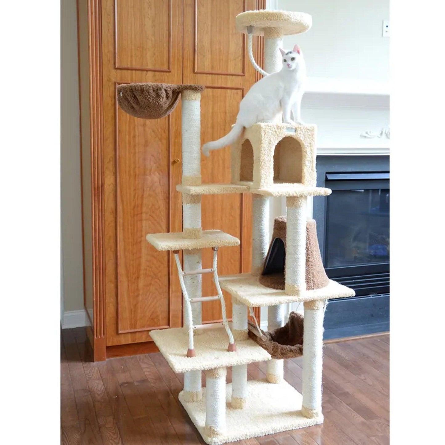 Armarkat 78" Real Wood Cat Climber and Play House