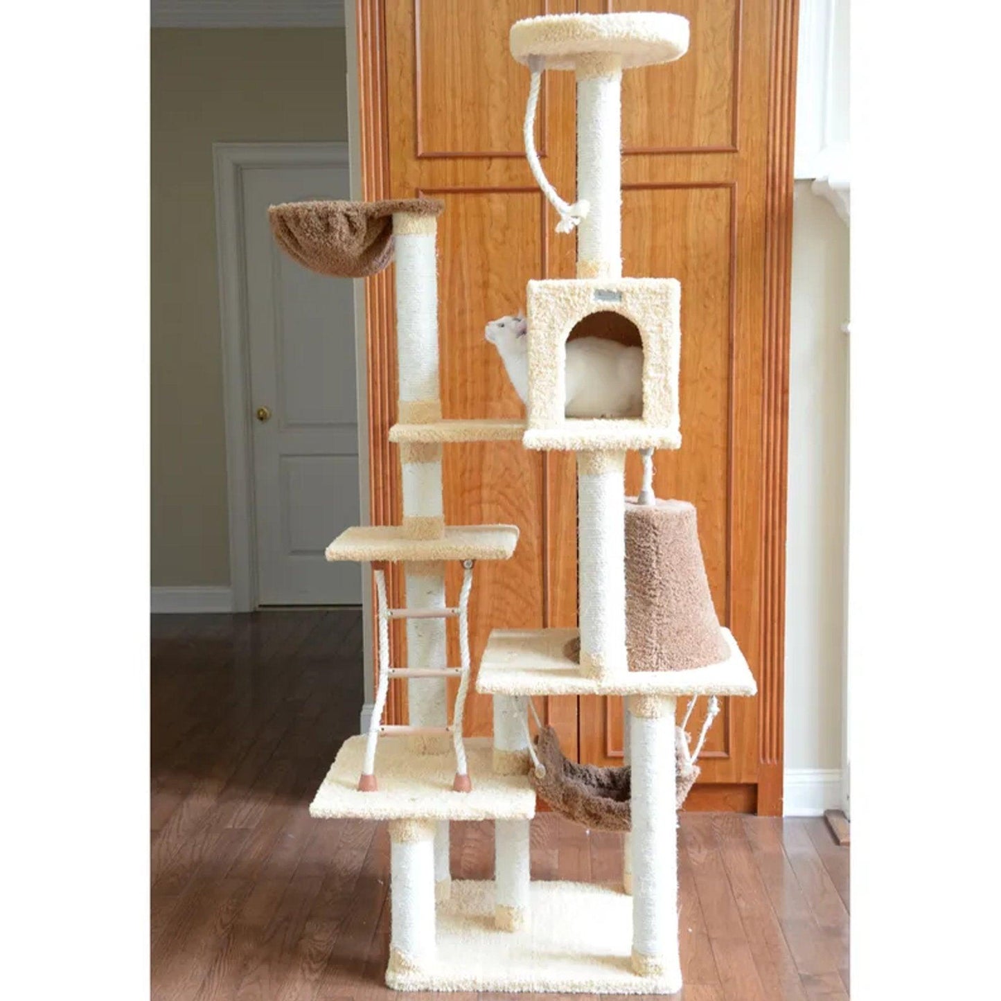 Armarkat 78" Real Wood Cat Climber and Play House